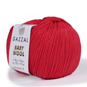 Пряжа Baby Wool (40% шерсть мериноса+20% кашемир ПА+40% акрил) 10х50г/175м цв.811 красный