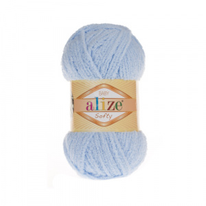 Пряжа Softy (100% микрополиэстер) 5х50гр/115м цв.183 св.голубой