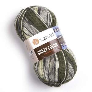 Пряжа Crazy Color (25%ш+75%акрил) 5х100гр/260м цв.15999 секц.крашение