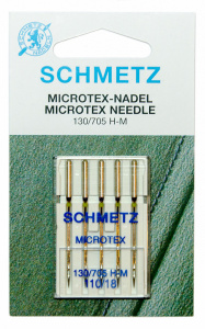 Иглы "Schmetz" микротекс (особо острые) №110, 130/705H-M (5игл) для БШМ