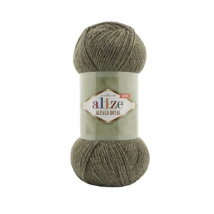 Пряжа Alpaca Royal (55%акр+30%альп+15%ш) 5х100гр/250м цв.577 зеленый меланж