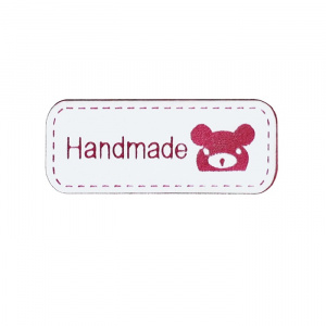 Нашивка лейбл #311 Hand Made белый