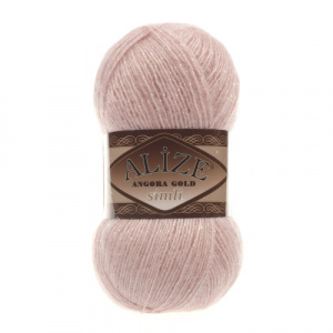 Пряжа Angora Gold SIMLI (75%акр+20%шер+5%мет) 5Х100г/500м цв.161 пудра