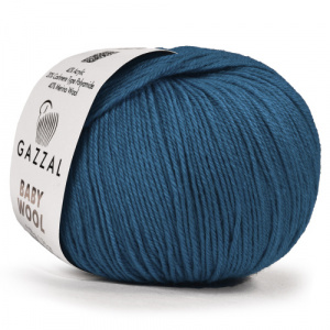 Пряжа Baby Wool (40% шерсть мериноса+20% кашемир ПА+40% акрил) 10х50г/175м цв.822 т.бирюзовый