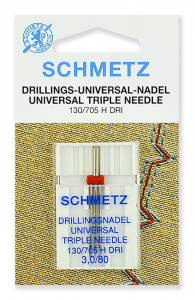Иглы "Schmetz" тройная универсальные №080/3.0  (1игла) для БШМ